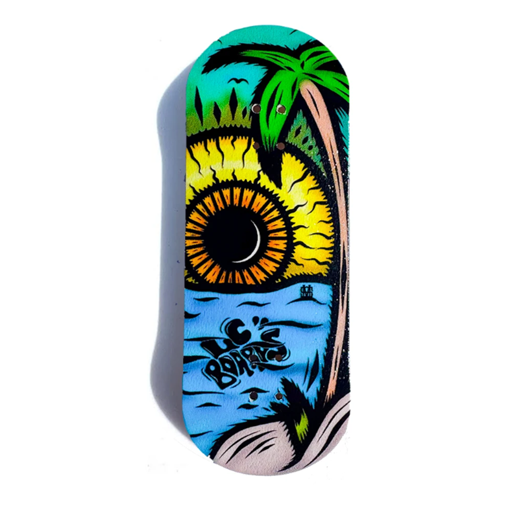 LC Sun Burn Fingerboard Complete Blue Yellow 34mm