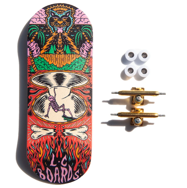 LC Bones Fingerboard Complete Red 34mm