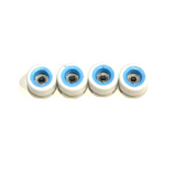 LC Dual Core Urethane Fingerboard Pro Wheels White Blue 8mm 65D