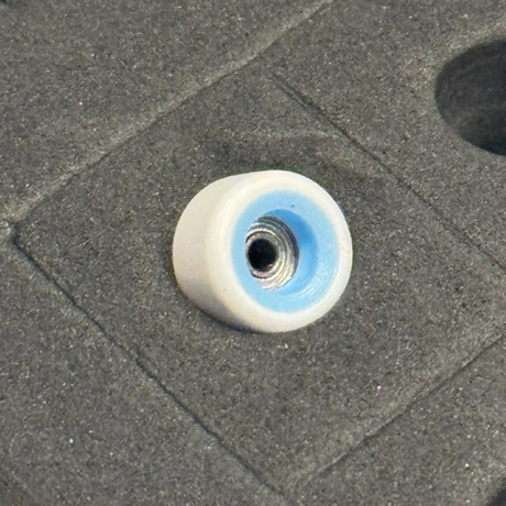 LC Dual Core Urethane Fingerboard Pro Wheels White Blue 8mm 65D