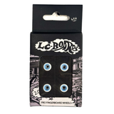 LC Dual Core Urethane Fingerboard Pro Wheels White Blue 8mm 65D