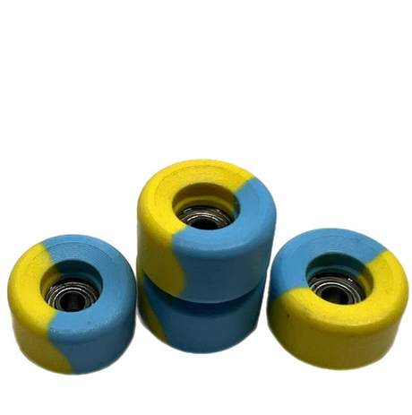 LC Bowl Shape Urethane Fingerboard Pro Wheels Blue Yellow 8.5mm 65D