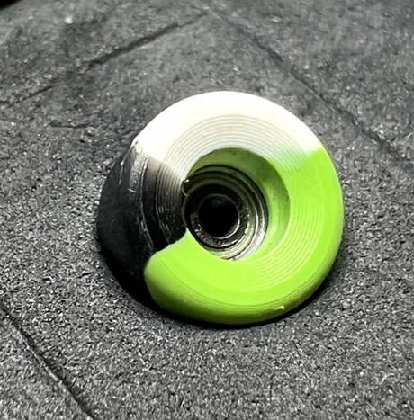 LC Bowl Shape Urethane Fingerboard Pro Wheels Black White Green 8.5mm 65D