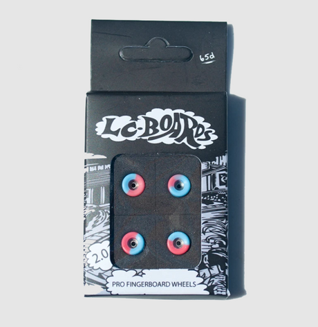 LC Bowl Shape Urethane Fingerboard Pro Wheels Blue Raspberry 8.5mm 65D