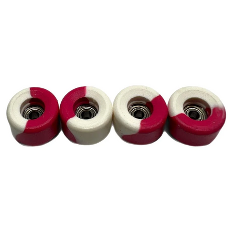 LC Bowl Shape Urethane Fingerboard Pro Wheels Candy Cane 8.5mm 65D