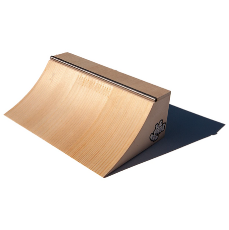 LC Wood Quarter Pipe Ramp Natural 7.75x4.6x2.7