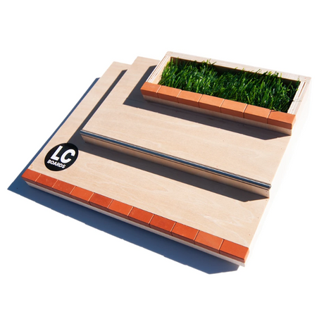 LC 3 Block Wood Plaza Ramp Natural 12x9x2.5