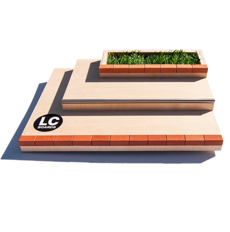 LC 3 Block Wood Plaza Ramp Natural 12x9x2.5