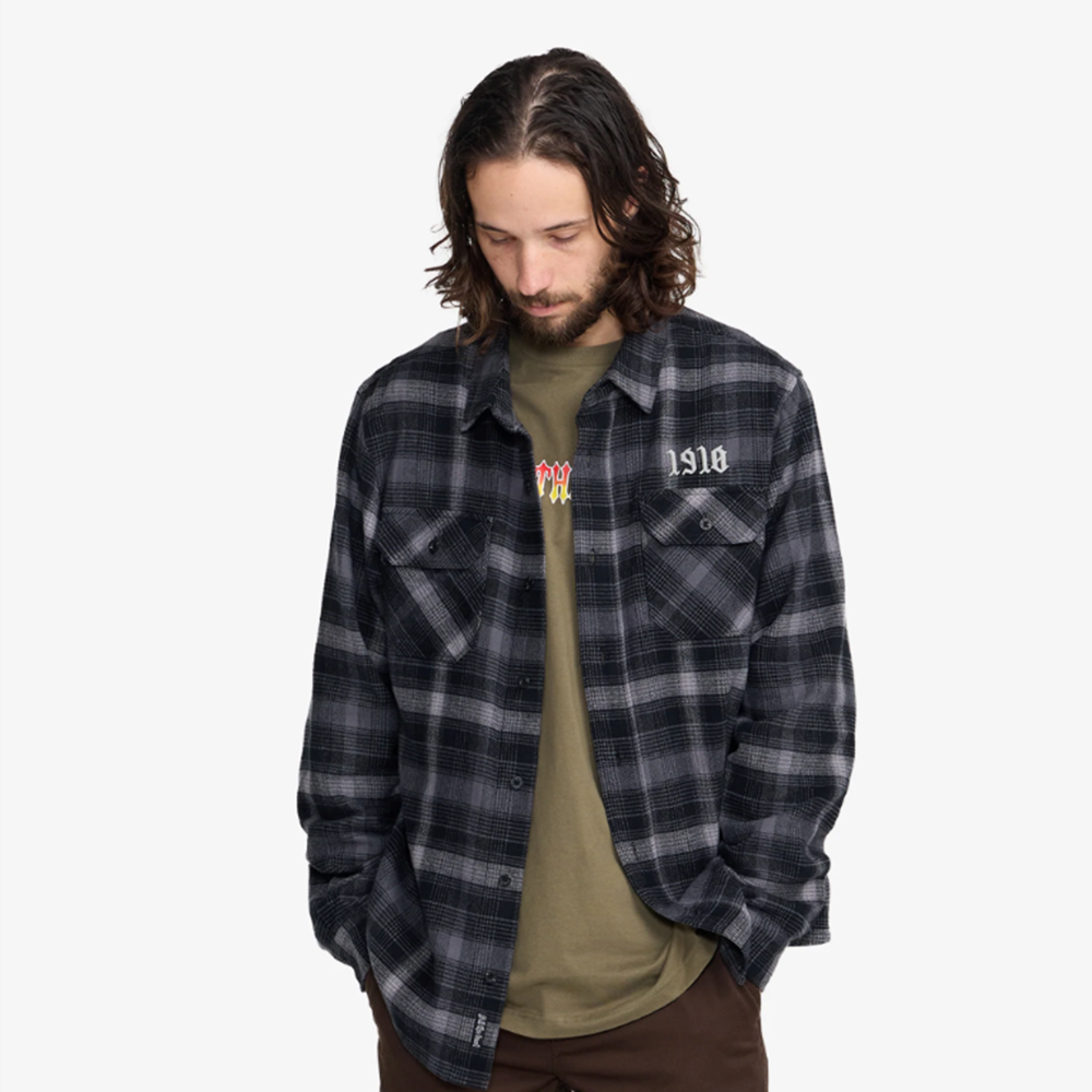 1910 Burslem Flannel Shirt Charcoal