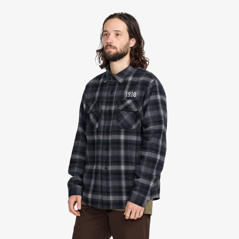 1910 Burslem Flannel Shirt Charcoal