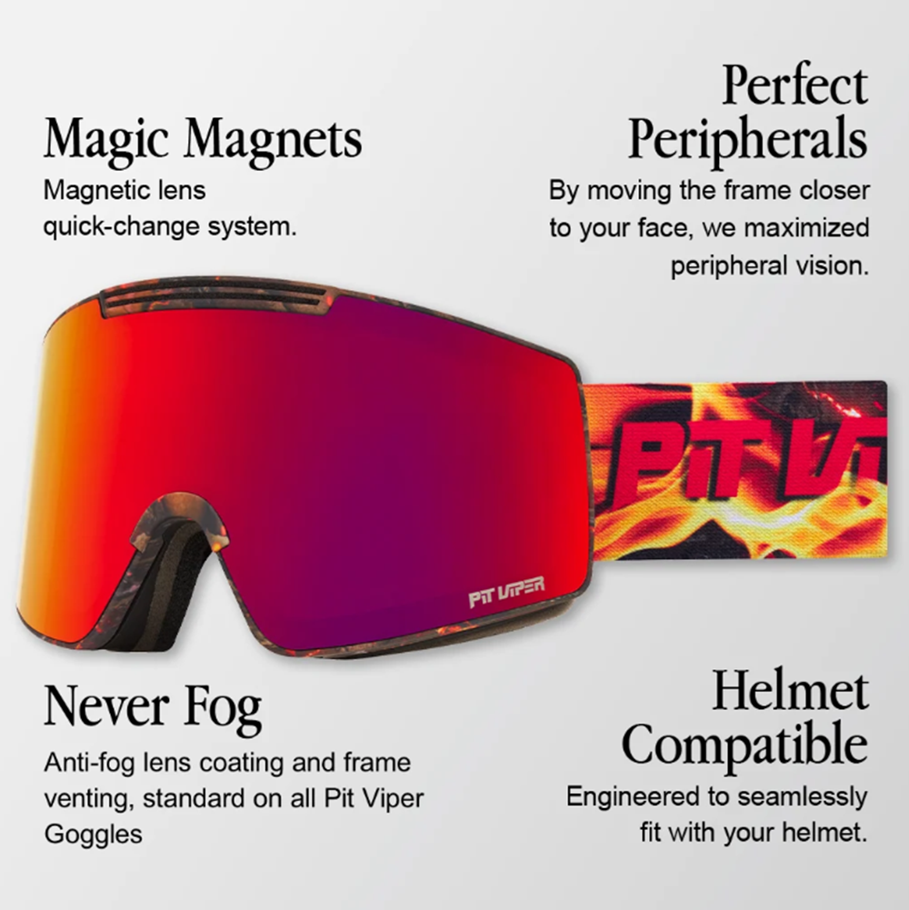 Pit Viper ProForm Snow Goggles Actual Bush Red
