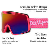 Pit Viper Backslap Snow Goggles The Barb Rose Small