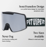 Pit Viper Backslap Snow Goggles The Exec Silver Large