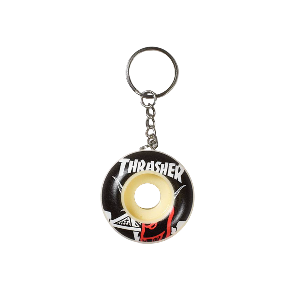 SF x Thrasher Wheel Keychain Natural Black One Size