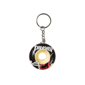 SF x Thrasher Wheel Keychain Natural Black One Size