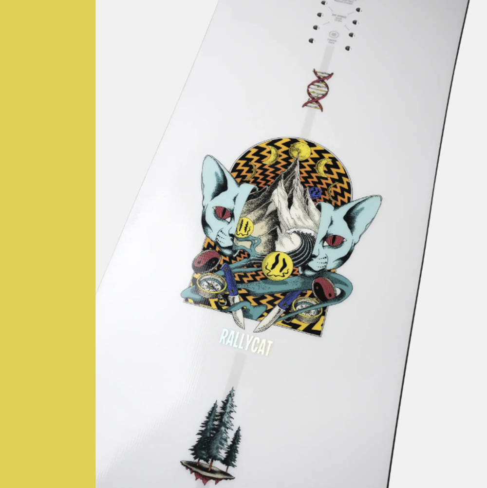 Jones Rally Cat Snowboard 2627 White 155 Wide