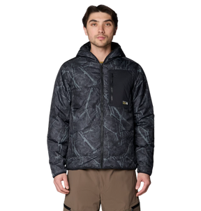 Mountain Hardwear Apres Pro Insulated Hood Jacket Mens Shark Print Black