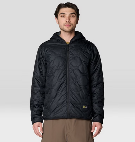 Mountain Hardwear Apres Pro Insulated Hood Jacket Mens Shark Print Black