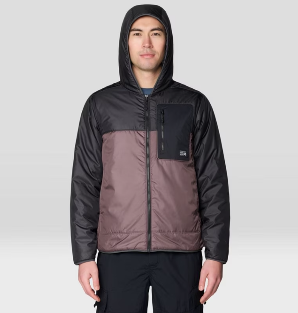Mountain Hardwear Apres Pro Insulated Hood Jacket Mens Purple Sage Shark