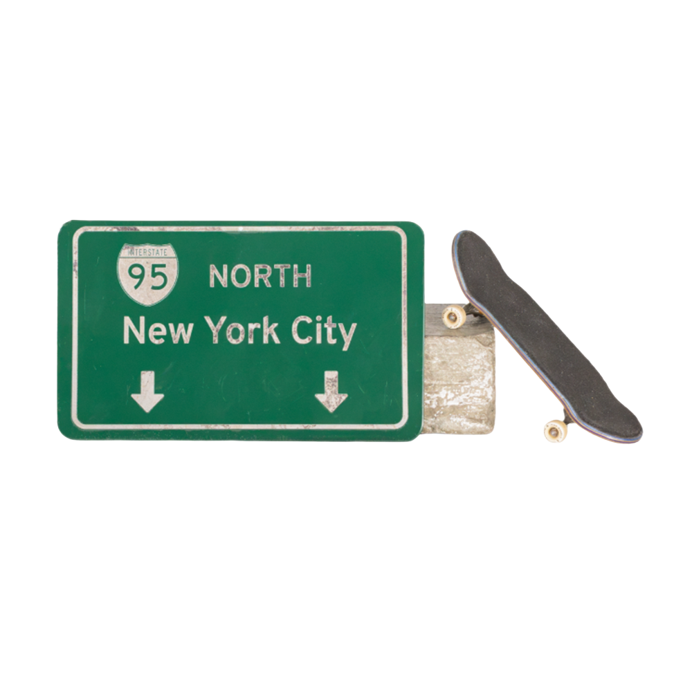 GrindRight Freeway Street Sign Silver 5x3"