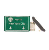 GrindRight Freeway Street Sign Silver 5x3"