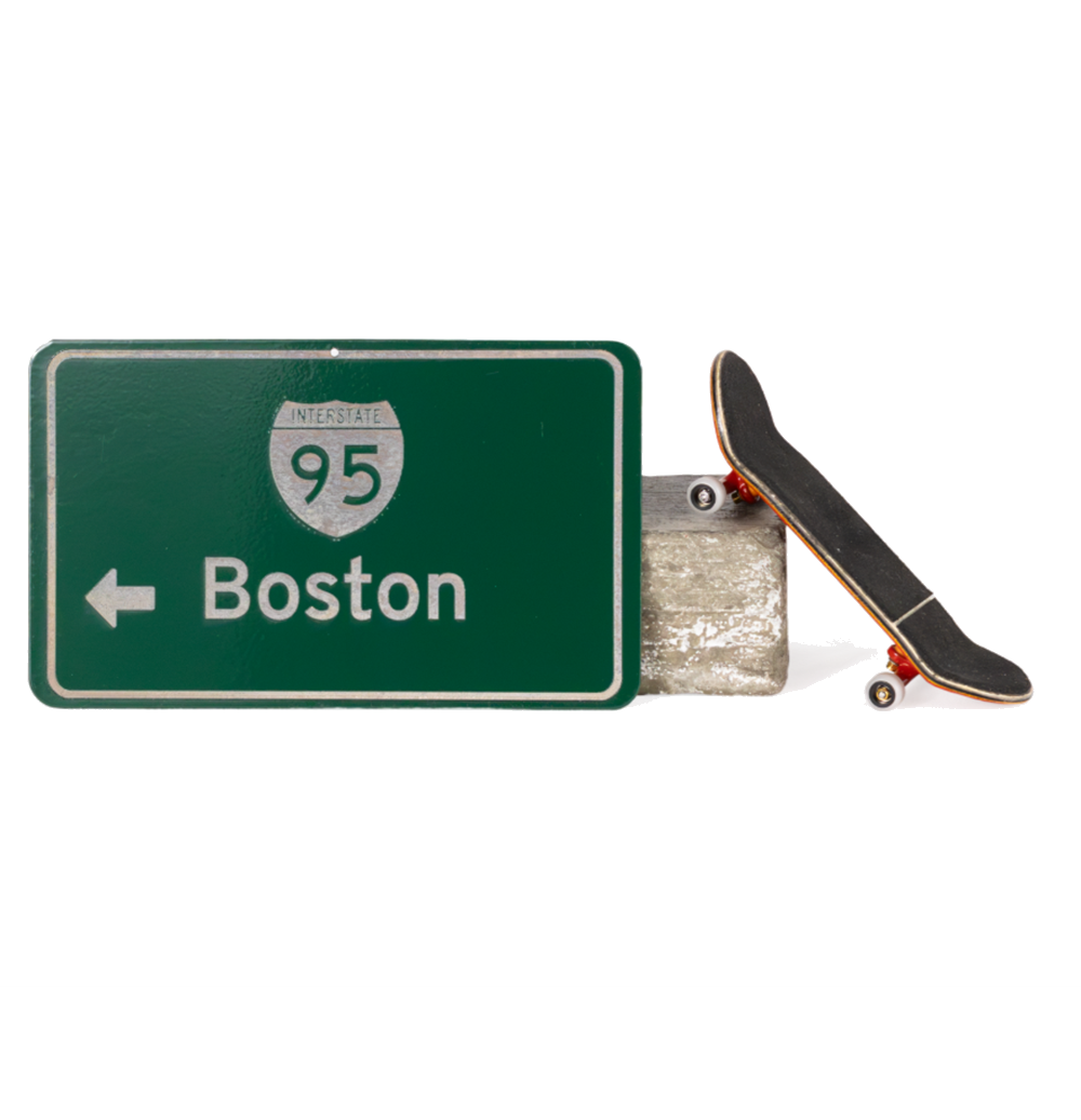 GrindRight Freeway Street Sign Silver 5x3"
