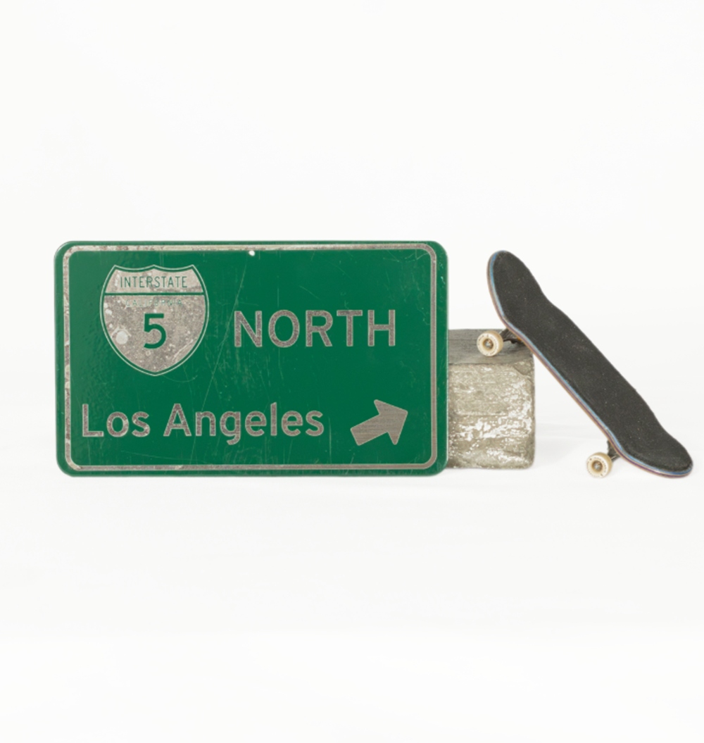 GrindRight Freeway Street Sign Silver 5x3"
