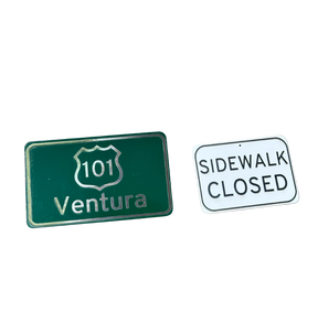 GrindRight Freeway Street Sign Silver 5x3"