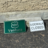 GrindRight Freeway Street Sign Silver 5x3"