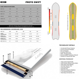 Never Summer Swift Snowboard 2627 White 157