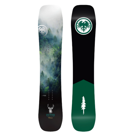 Never Summer Cirrus Womens Snowboard 2027 Black White Green 145