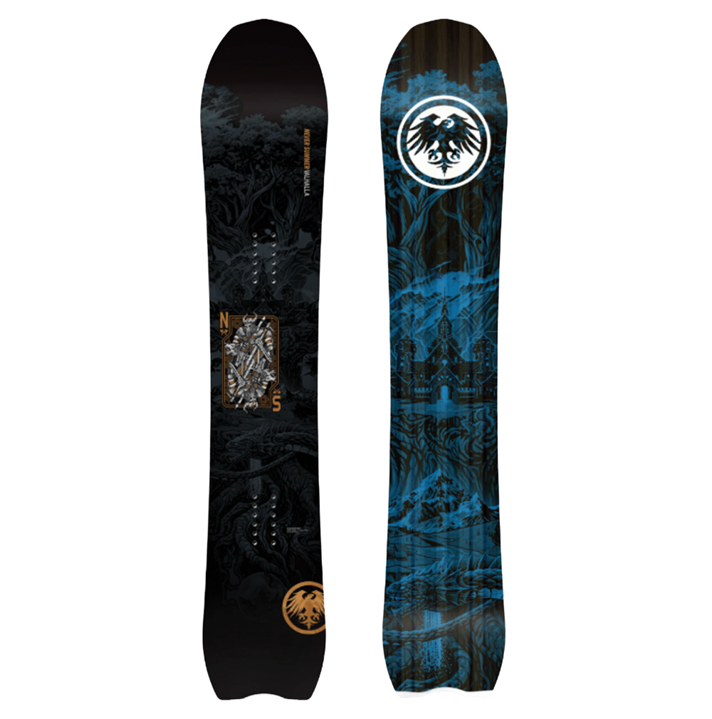 Never Summer Valhalla Snowboard 2627 Black Blue 160