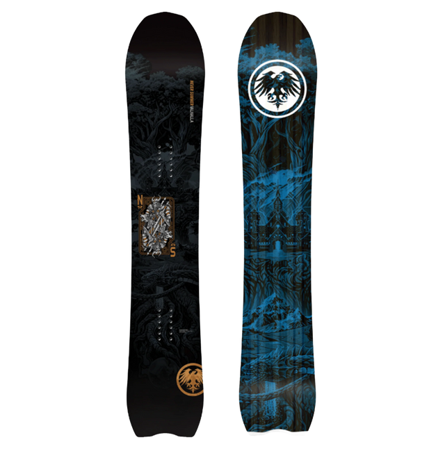 Never Summer Valhalla Snowboard 2627 Black Blue 160