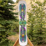 Never Summer Llama Snowboard 2627 White Purple Green 156