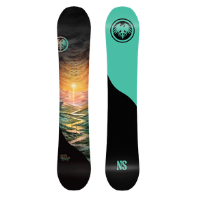 Never Summer Infinity Womens Snowboard 2627 Black Orange 145