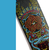 Santa Cruz Dressen Rose Crew Five Skateboard Deck Blue Yellow 9.3x14.5WB