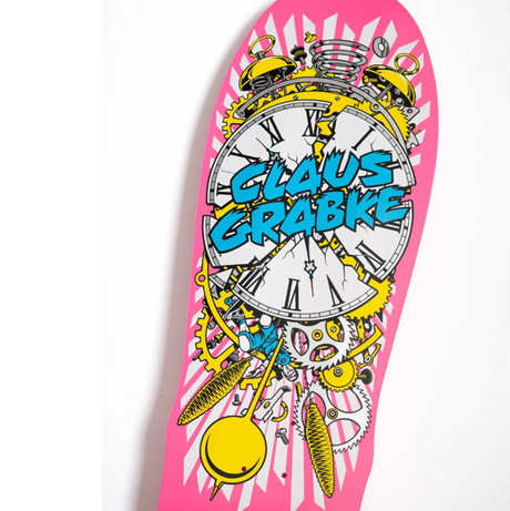 Santa Cruz Grabke Exploding Clock Reissue Skateboard Deck Pink 10x15.3WB