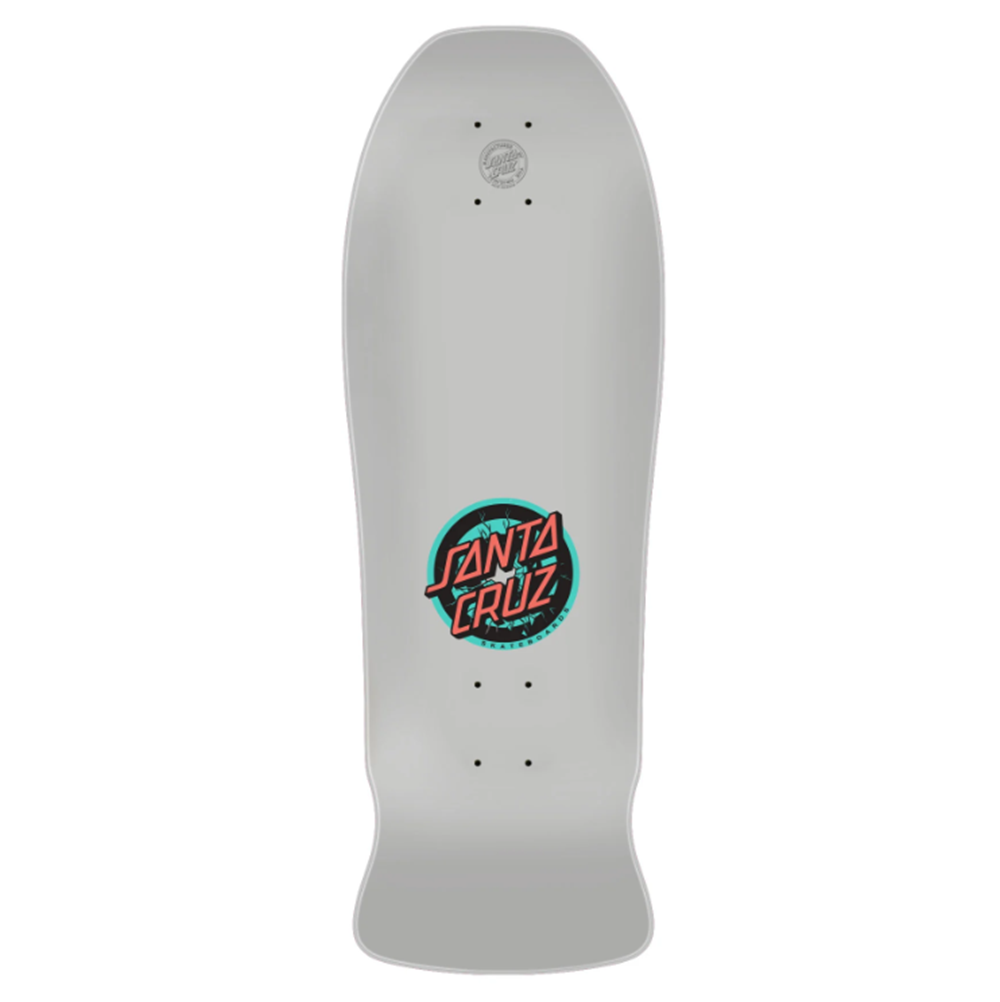 Santa Cruz  Roskopp Five Reissue Skateboard Deck Silver Blue 10.2x15.4WB