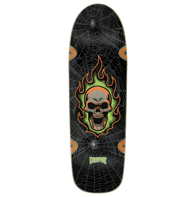 Creature Bonehead Webbed Team Skateboard Deck Black Orange Green 9x14WB