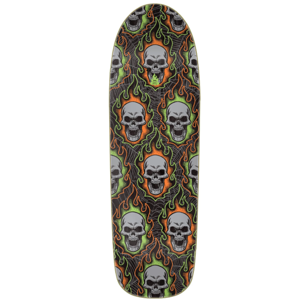 Creature Bonehead Webbed Team Skateboard Deck Black Orange Green 9x14WB