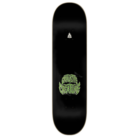 Creature Gravette Hippie Skull IV Skateboard Deck Black Green 8.3x14.5WB