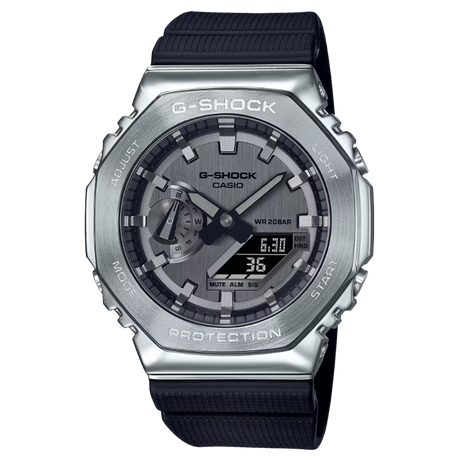 GShock GM2100-1ASW Watch Black Silver