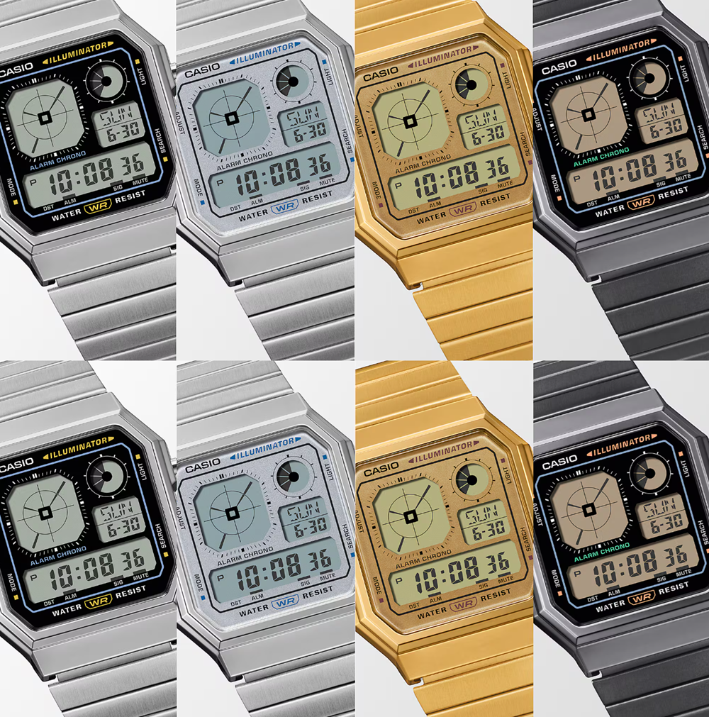 Casio A130WE-1A Watch Silver Black
