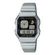 Casio A130WE-1A Watch Silver Black