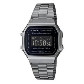 Casio A168WGG-1BVT Watch Silver Black