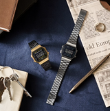 Casio A168WGG-1BVT Watch Silver Black