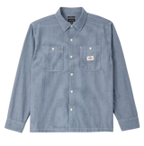 Brixton Trademark Longsleeve Shirt Blue Stripe S