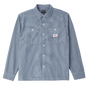 Brixton Trademark Longsleeve Shirt Blue Stripe
