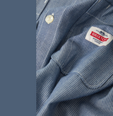 Brixton Trademark Longsleeve Shirt Blue Stripe