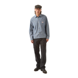 Brixton Trademark Longsleeve Shirt Blue Stripe